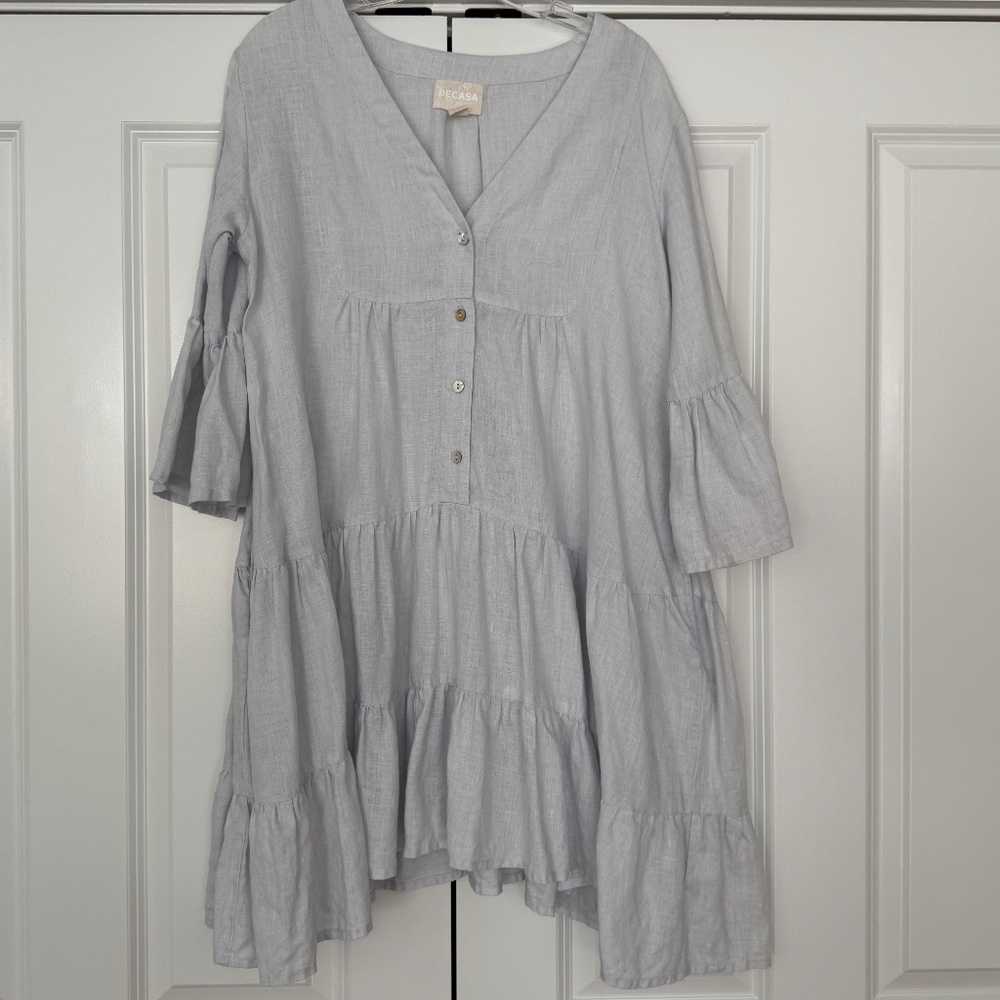 100% Linen Dress - One Size Fits Most